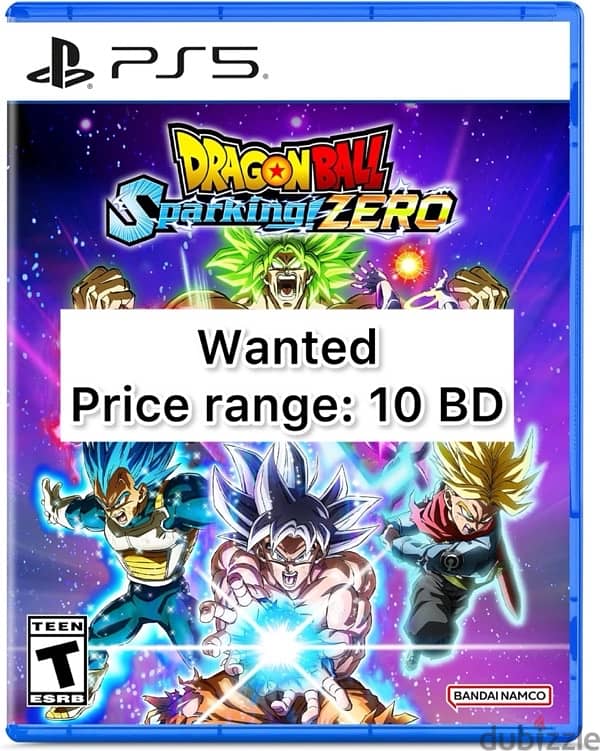 Wanted: Dragon Ball Sparking zero 0