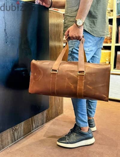 Duffle Bag Made of Genuine Leather