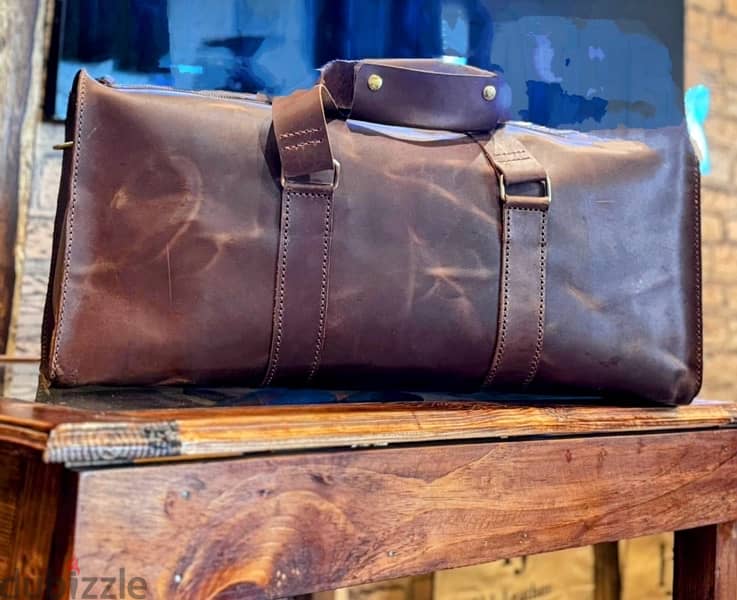 Duffle Bag Made of Genuine Leather 1