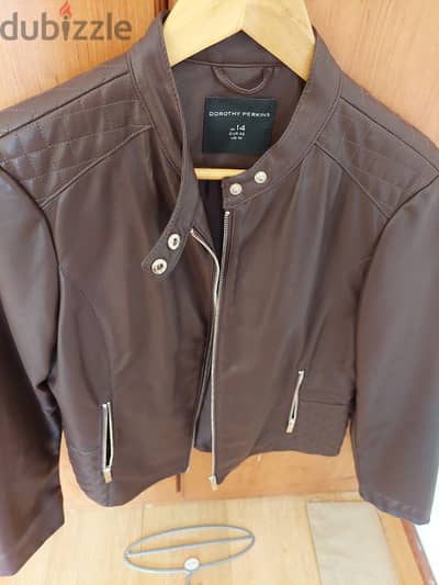 woman s leather jacket from Dorothy Perkins size 14