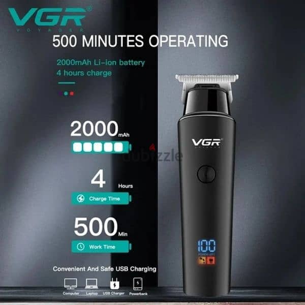 Orignal VGR Hair Trimmer Professional Electric With Display 2