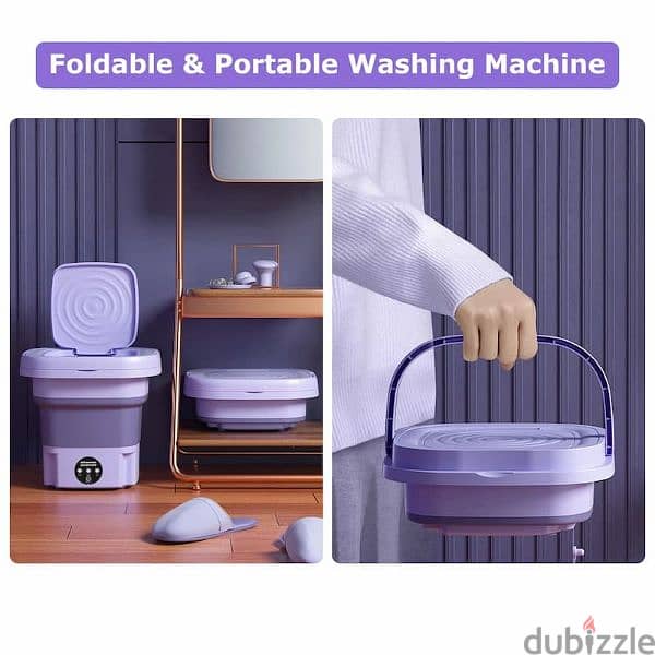 Portable Washing Machine, 8L High Capacity Mini Washer with 3 Modes 3