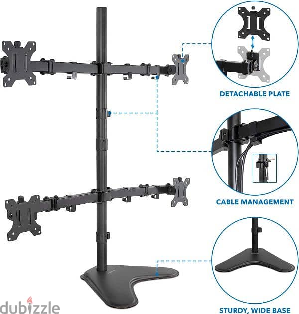 Mount-It! Quad Monitor Stand MI-2784 3