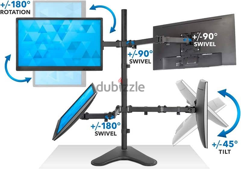 Mount-It! Quad Monitor Stand MI-2784 4