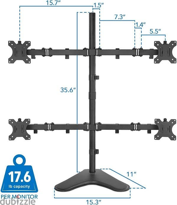 Mount-It! Quad Monitor Stand MI-2784 5