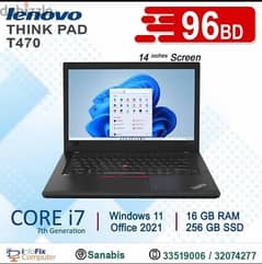 Lenovo T470s i7 256SSD 16GB Win11pro best price in Bahrain 0