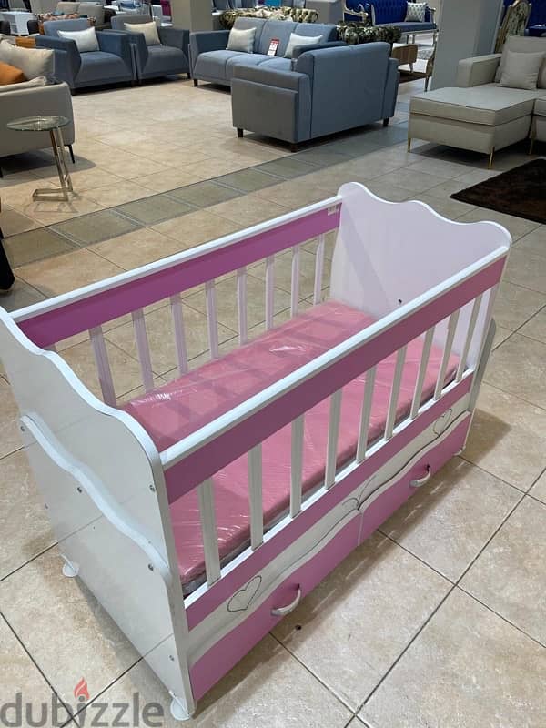 Pink baby Cot 2