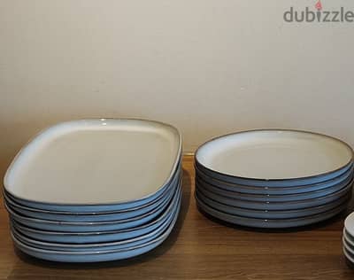 Gladelig Grey Plates 20x13 cm And 20cm