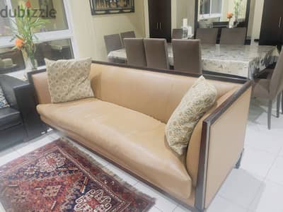 3+3 seater leather sofa