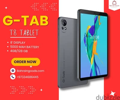 G-tab T8 128GB Tablet | 8 Inches Screen | Android 14.0 4GB+4GBRAM