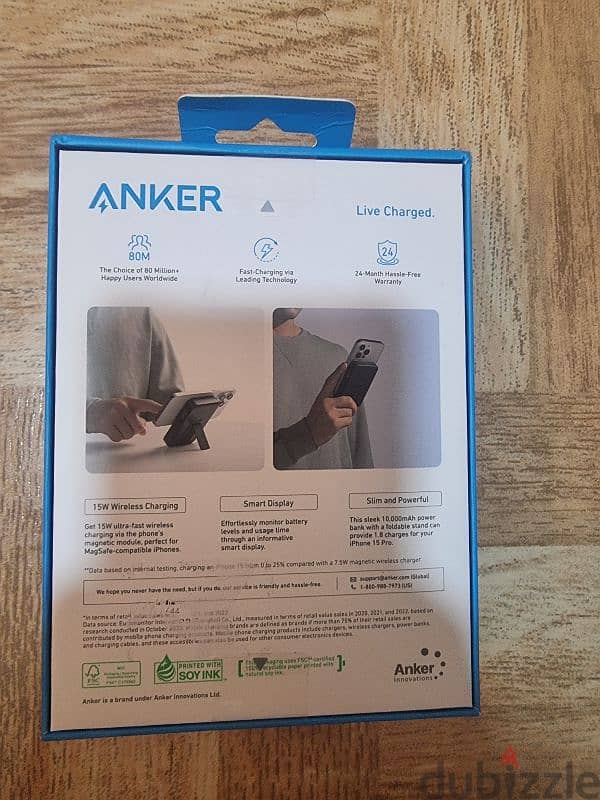 AnkerMagGo Power Bank, Qi2 Certified 15W (SEALED) 1