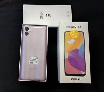 Samsung Galaxy F04 4GB ram 64GB storage with box and charger not