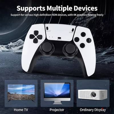 Game Stick Pro 4K Console 64GB with Dual 2.4G Wireless Controllers