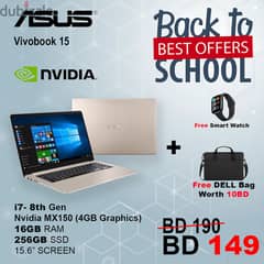 Asus Vivobook 15 graphics gaming laptop nvidia graphics card 0