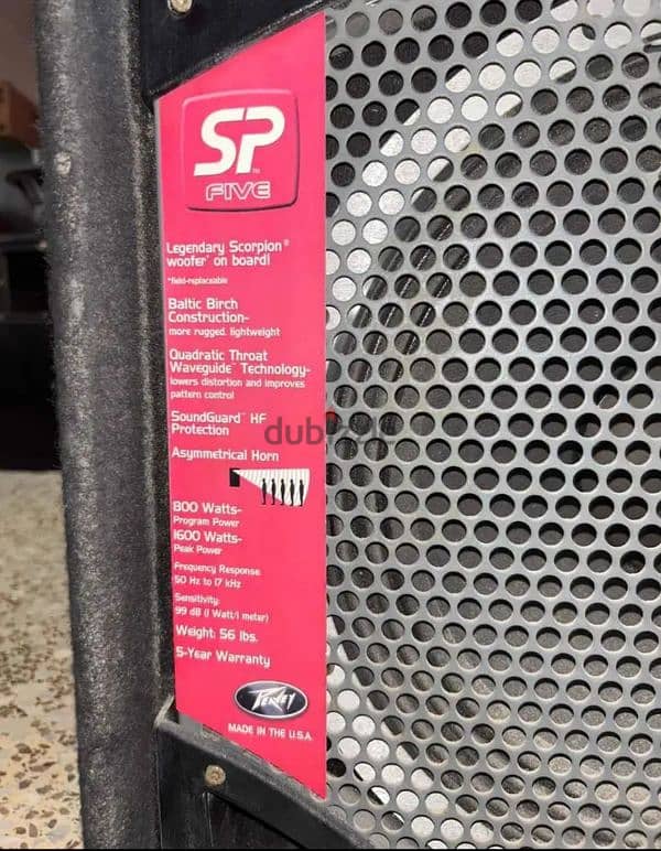 Peavey Professional Speaker 1600 w made in USA 1