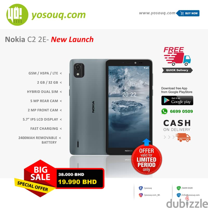 Brand New Nokia C2 2E for just 19.990BD 4