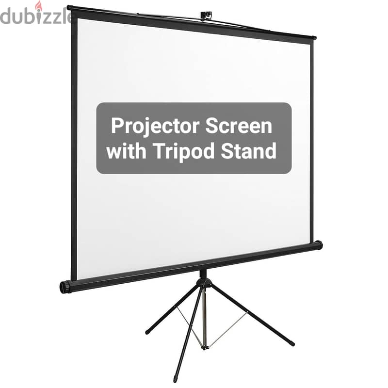 New BoxPack Projector Screen 60",80",120",150" Tripod Stand/Wal Mount 5