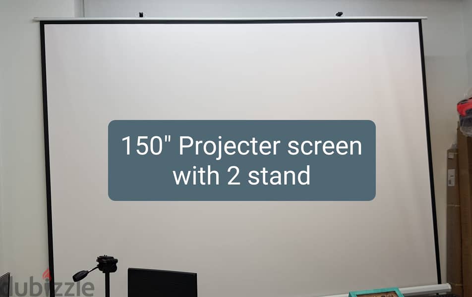 New BoxPack Projector Screen 60",80",120",150" Tripod Stand/Wal Mount 6