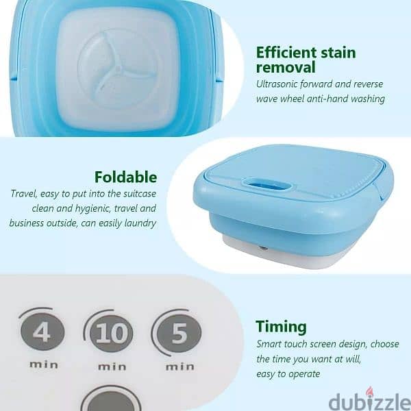 Automatic Portable Folding Washing Machine With Drain Basket 2