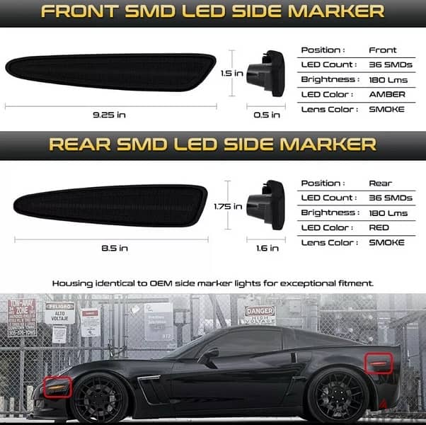 corvette led side lights 2