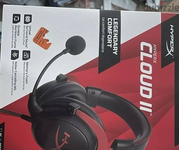 HyperX Cloud II Wired Over-Ear Gaming Headset - Red 0