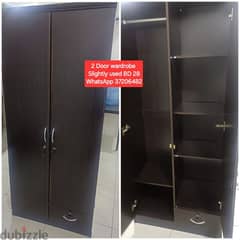 Slightly used 2 Door wardrobe and other items for sale with Delivery 0