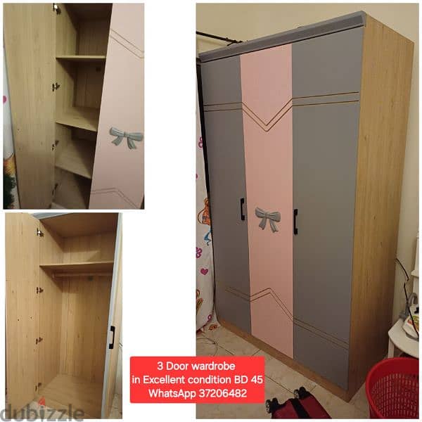 Slightly used 2 Door wardrobe and other items for sale with Delivery 2