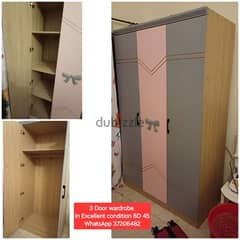 Wardrobe 3 Dooor and other itemss for sale with Delivery 0