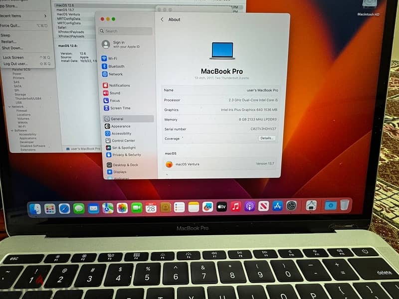 Apple MacBook Pro 13.3in (2017) 8gb 128gb 5