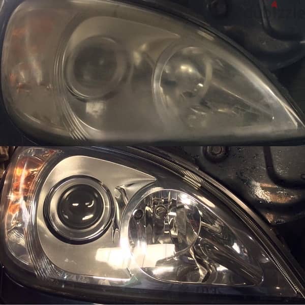 Sticky, foggy , Rusty headlights restoration polishing 2