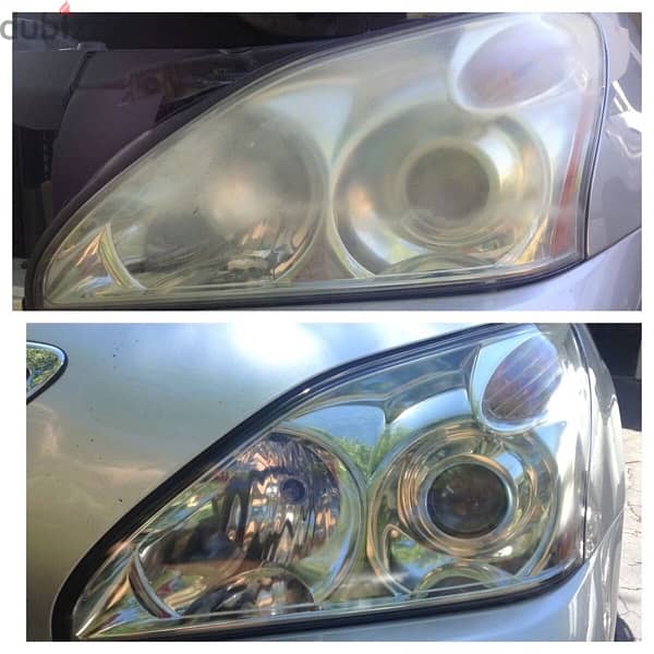 Sticky, foggy , Rusty headlights restoration polishing 3