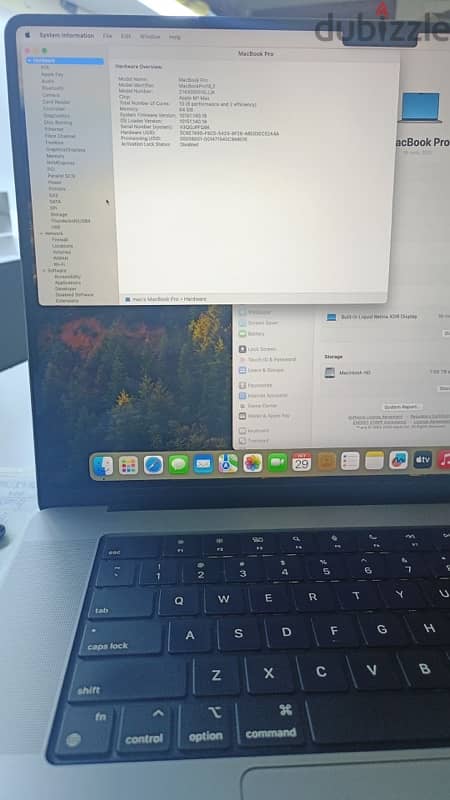 MacBook Pro 16 inch M1 Max 64GB RAM, 8TB SSD 4