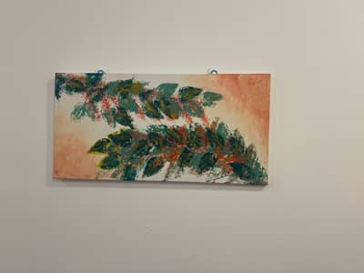 Acrylic on Canvas  “Leaves” , Wall art