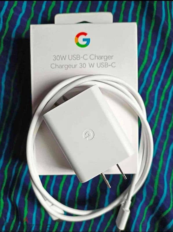 Google pixel 100% original new box pak 30w charge cable 0