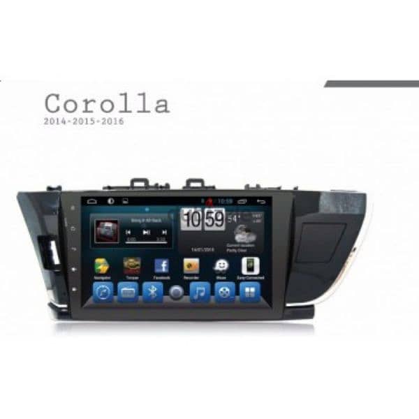 screens with installation Toyota Corolla  + yaris 5