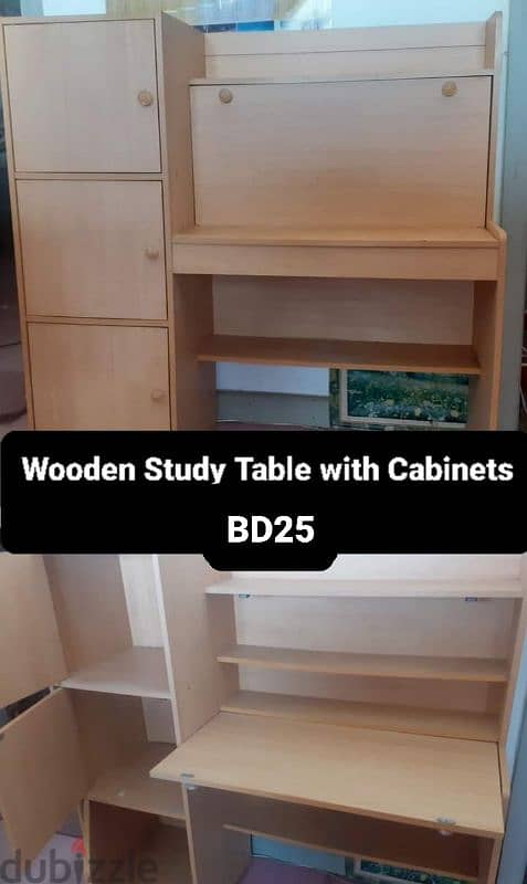 Wooden Study Table with cabinets 0