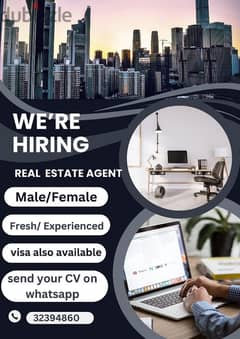 job vacancy only for real estate agent 0