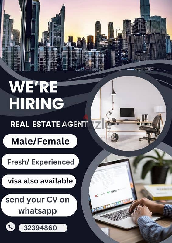 only for real estate agent vacancy 0