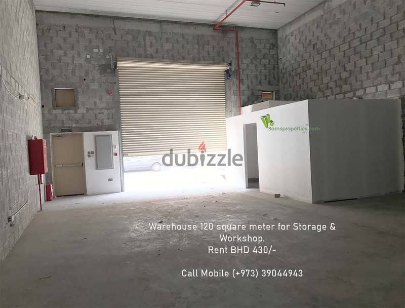 Bahrain small warehouse rent and workshop rent 120 square meter Hidd 1