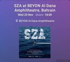 SZA Concert Ticket 0