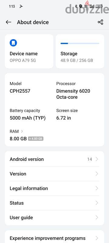 Oppo a79 5g 1 month used 2