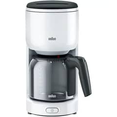 Braun Coffee Maker, 1000W, White, KF3100 0