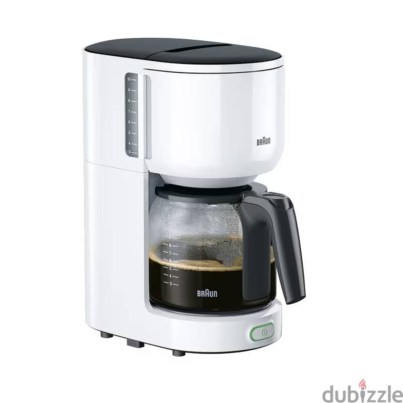 Braun Coffee Maker, 1000W, White, KF3100 1