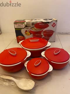 solitaire hot pot set 4 peaces with serving spoon 0