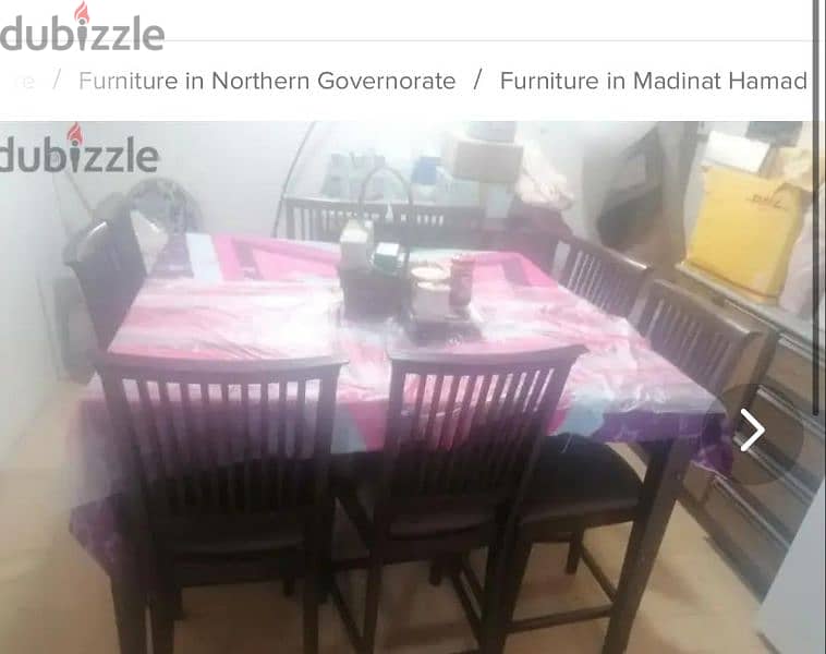 8 chairs dining table and 2 single bed for sale 1