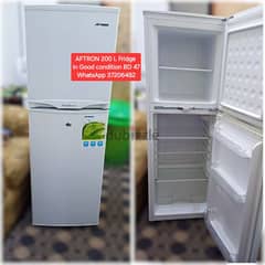 AFTRON 200 L Fridge and other items for sale with Delivery 0