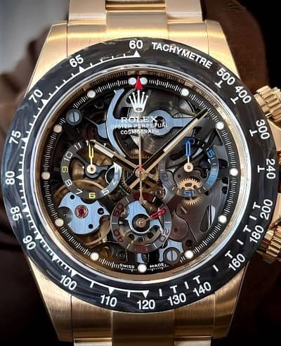 Rolex Daytona skeleton chronograph working