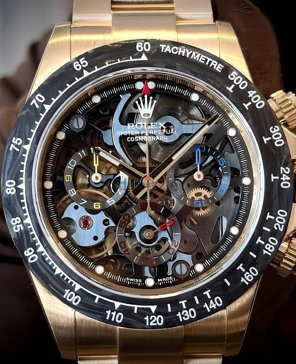 Rolex Daytona skeleton chronograph working 0