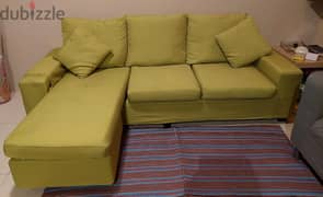 L Shape Sofa (Green Color) 0