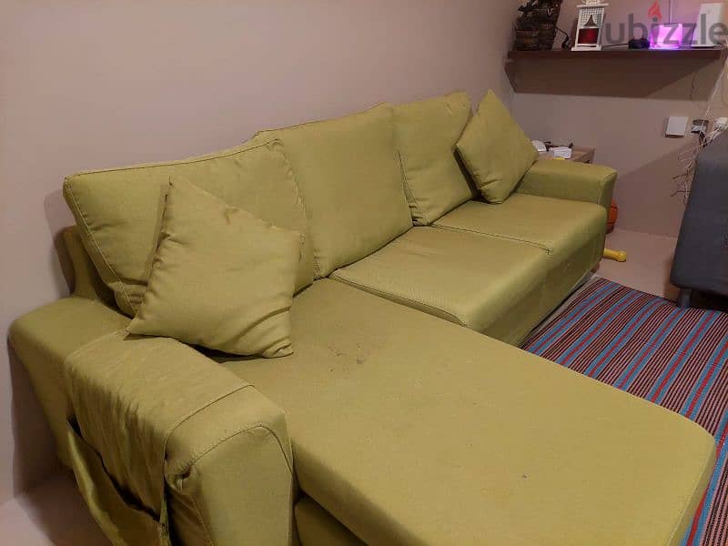 L Shape Sofa (Green Color) 1